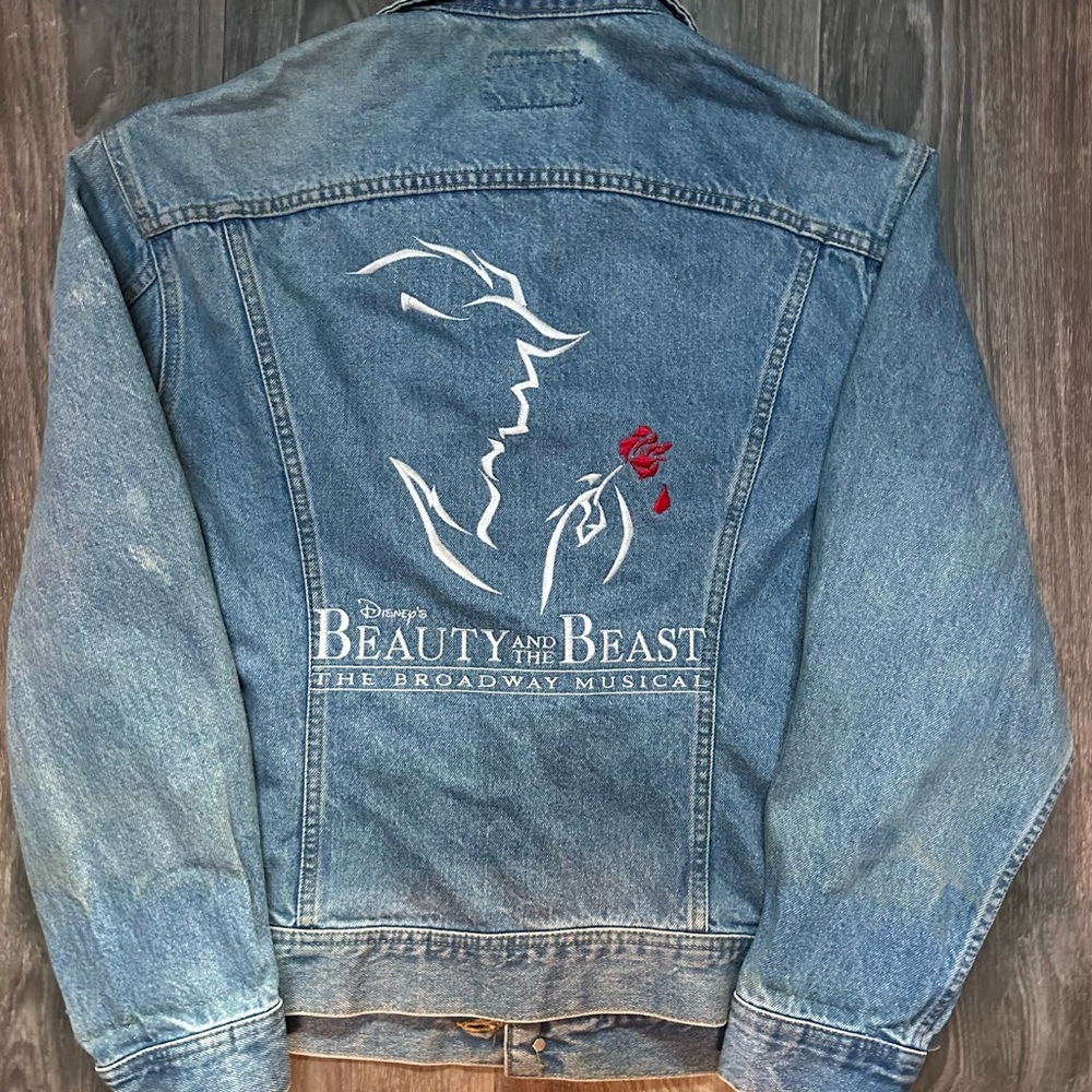 Disney Beauty & the Beast on Broadway original vintage Jean jacket